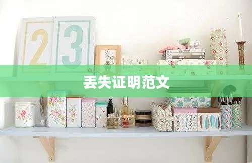 丢失证明范文