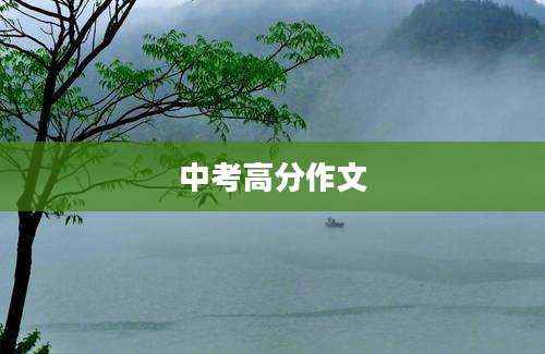 中考高分作文
