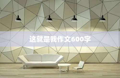 这就是我作文600字