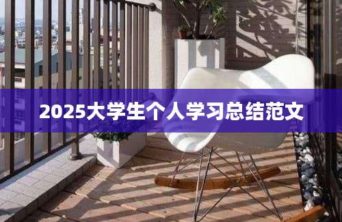 2025大学生个人学习总结范文