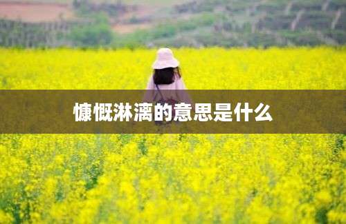 慷慨淋漓的意思是什么