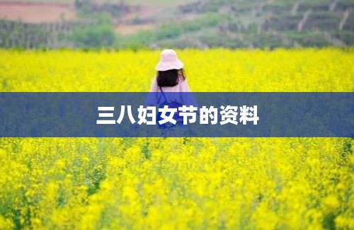 三八妇女节的资料