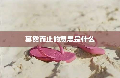 戛然而止的意思是什么