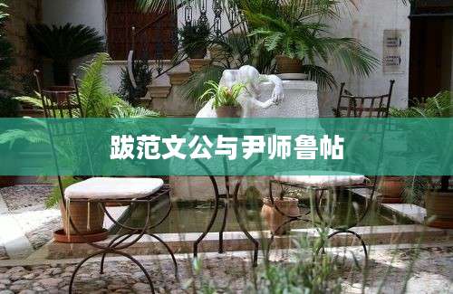跋范文公与尹师鲁帖