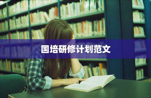 国培研修计划范文