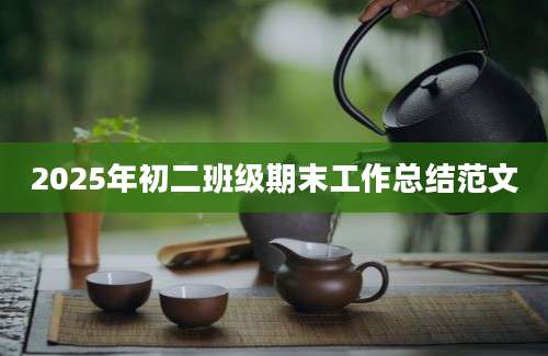 2025年初二班级期末工作总结范文