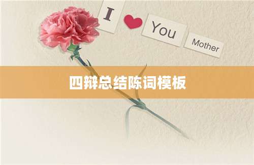 四辩总结陈词模板