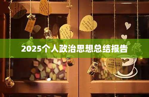 2025个人政治思想总结报告