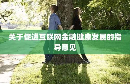 关于促进互联网金融健康发展的指导意见