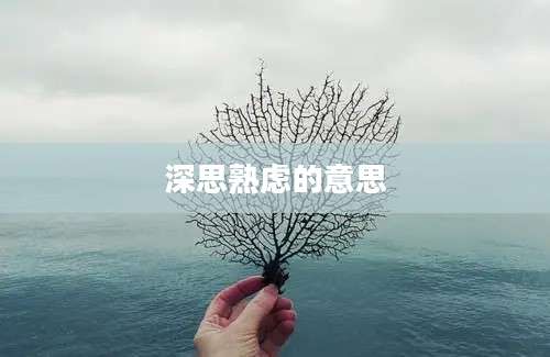 深思熟虑的意思