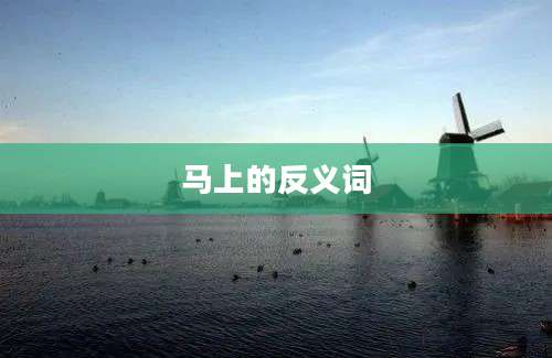 马上的反义词