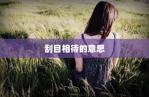 刮目相待的意思