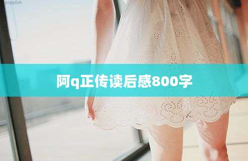 阿q正传读后感800字