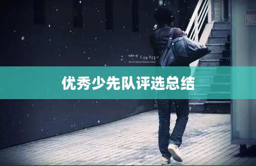 优秀少先队评选总结