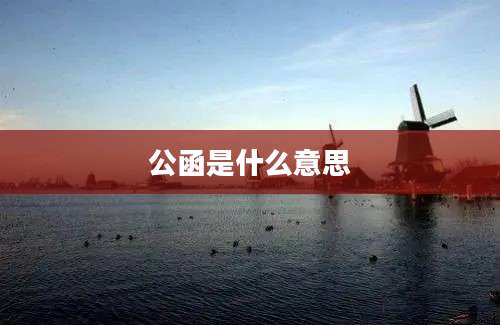 公函是什么意思