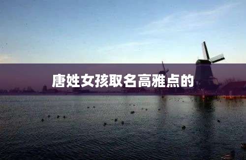 唐姓女孩取名高雅点的
