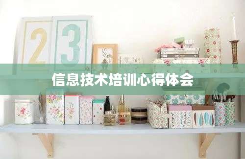 信息技术培训心得体会