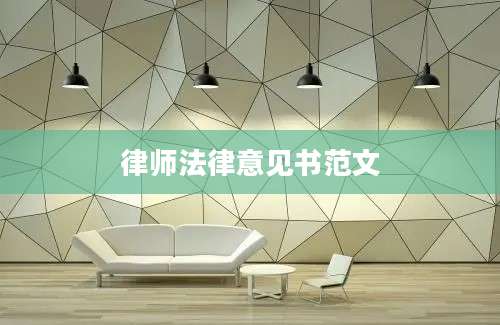 律师法律意见书范文