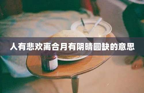 人有悲欢离合月有阴晴圆缺的意思