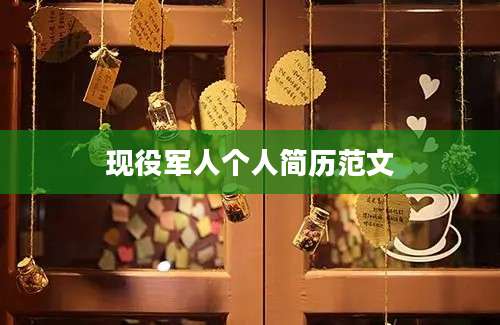 现役军人个人简历范文