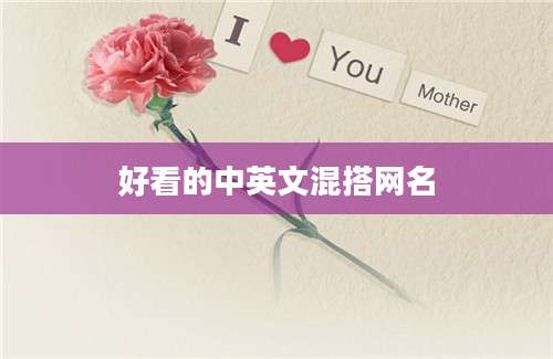 好看的中英文混搭网名