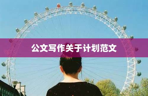 公文写作关于计划范文