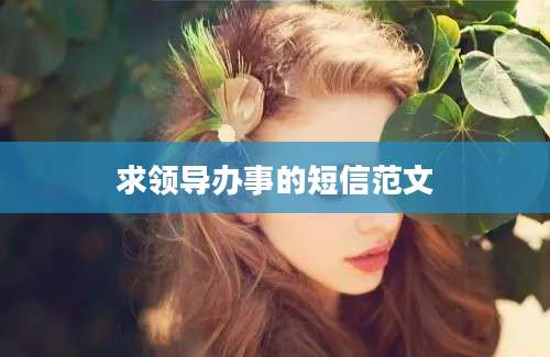 求领导办事的短信范文