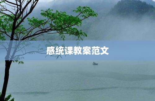 感统课教案范文