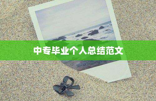 中专毕业个人总结范文