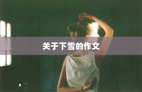 关于下雪的作文