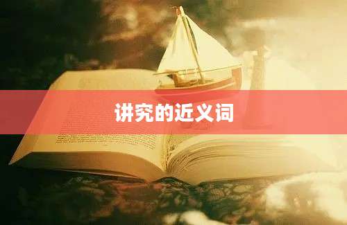讲究的近义词