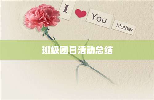 班级团日活动总结
