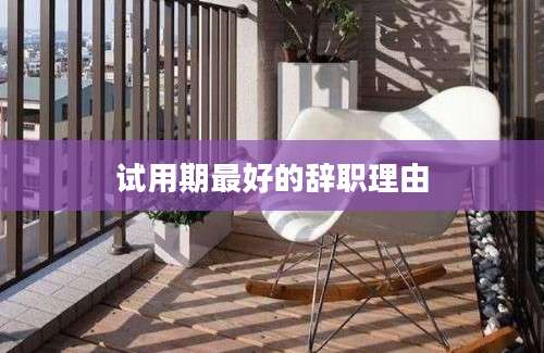 试用期最好的辞职理由