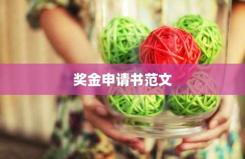 奖金申请书范文