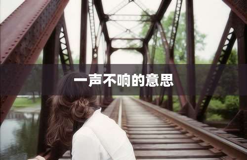 一声不响的意思