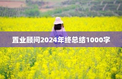 置业顾问2024年终总结1000字