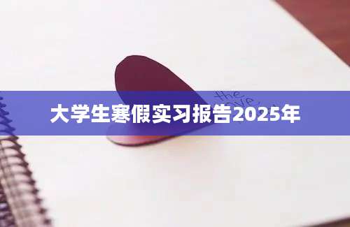 大学生寒假实习报告2025年