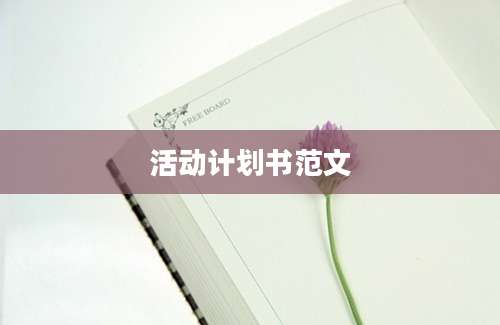 活动计划书范文