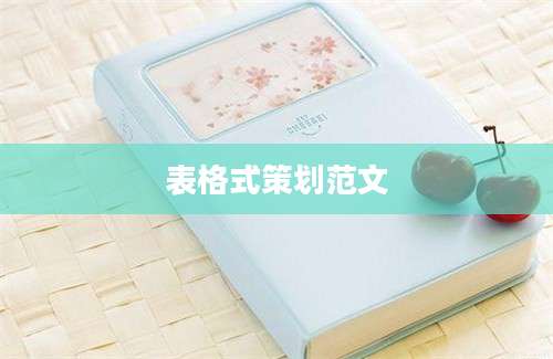 表格式策划范文