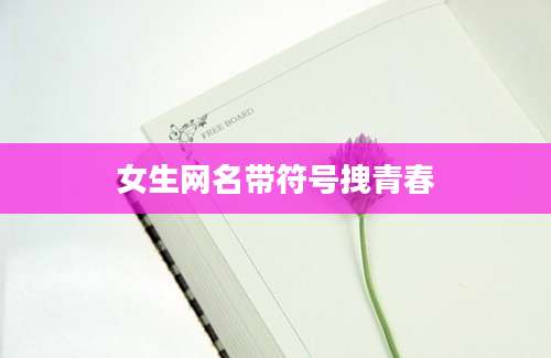 女生网名带符号拽青春