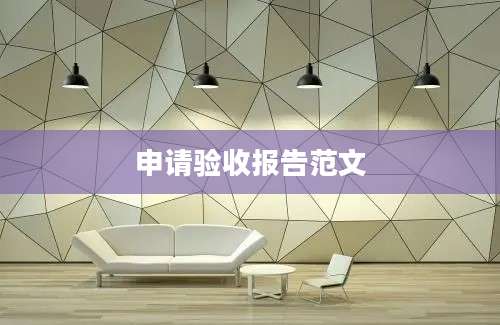 申请验收报告范文