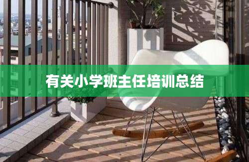 有关小学班主任培训总结