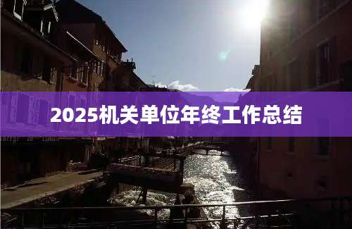2025机关单位年终工作总结