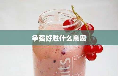 争强好胜什么意思
