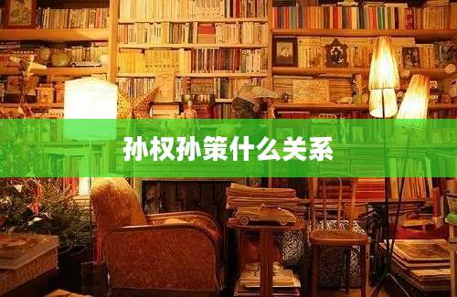 孙权孙策什么关系