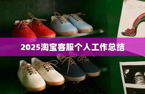 2025淘宝客服个人工作总结