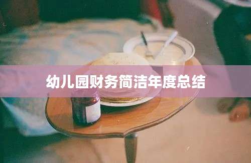 幼儿园财务简洁年度总结