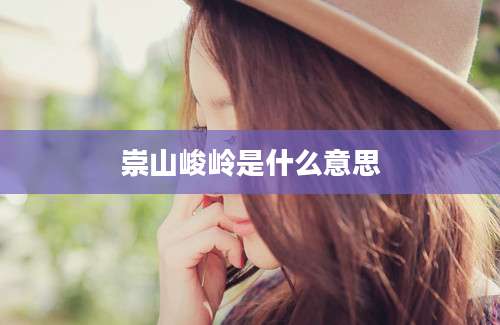 崇山峻岭是什么意思
