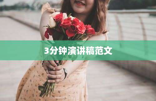 3分钟演讲稿范文