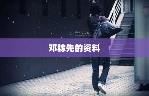 邓稼先的资料